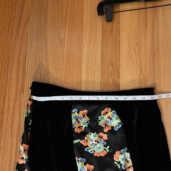 Free people floral satin and velvet mermaid maxi skirt - Picture 10 of 13